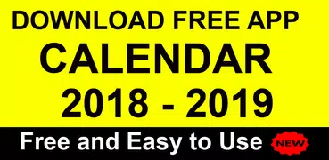 Calendar Notes Free 2018-2019 For You