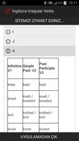 İngilizce Irregular Verbs ポスター