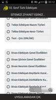 10. Sınıf Türk Edebiyatı screenshot 1