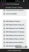 11. Sınıf Türk Edebiyatı Screenshot 2