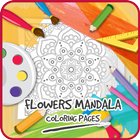 Flores Mandala livro para colo ícone