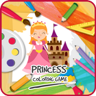 Kids coloring book Princess icon