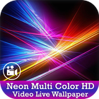 Neon Multi Color HD Video Live Wallpaper icône