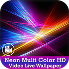 Neon Multi Color HD Video Live Wallpaper-icoon