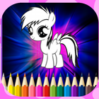 Little Pony Coloring book kids icono