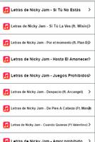 Nicky Jam Letras de El Amante screenshot 1
