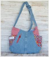 Recycled Handmade Jeans Bag Idea poster