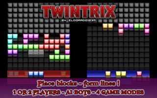 TwinTrix Falling Blocks Arcade Affiche