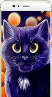 Blue cat live wallpaper poster