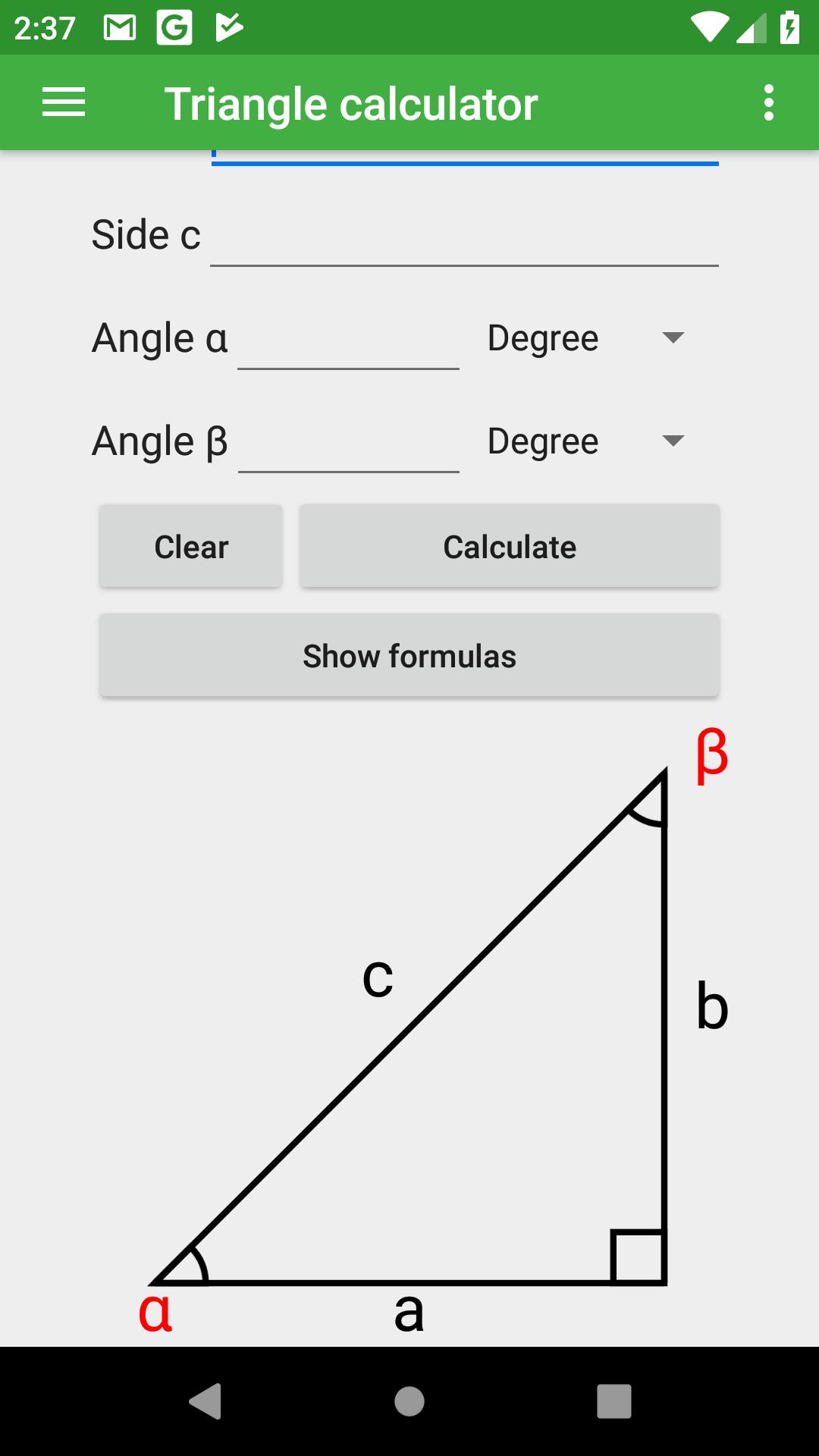 Решение треугольников калькулятор. Калькулятор треугольника. Triangle calculator.