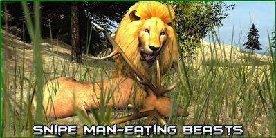 African Lion Hunter Affiche