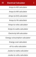 Electrical Calculator captura de pantalla 1