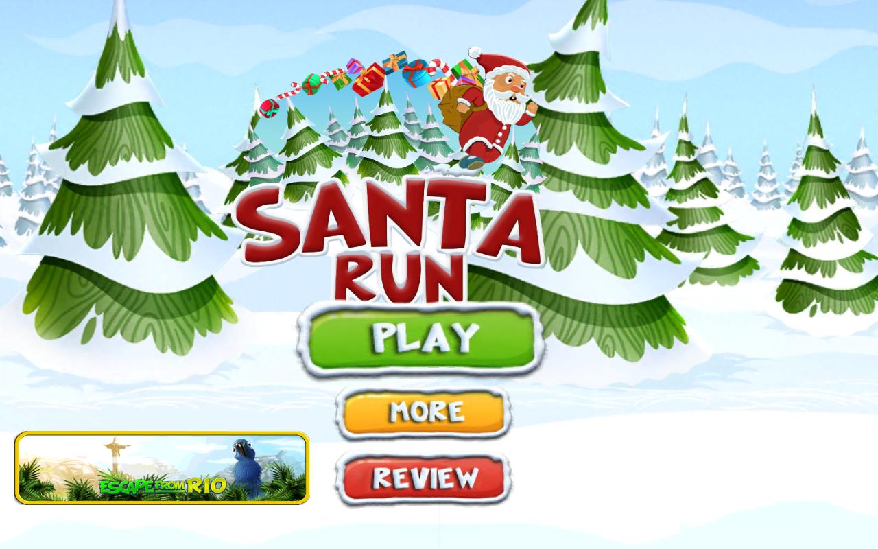 Есть новогодняя версия. Игры на новый год. Santa игра. Игра Run Santa Run. Новый год в мобильных играх.