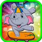 Elephant Kid Skate Run icône