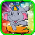 Elephant Kid Skate Run آئیکن