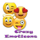 Crazy emoticons for chats Zeichen