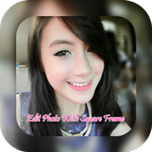 Edit photo with square frame icon