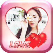 Pink Hearts Love Photo Frames icon