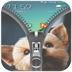 Puppy Zipper Lock Screens Free
