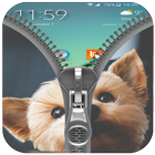 Puppy Zipper Lock Screens Free icono