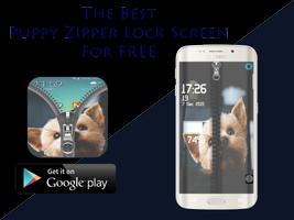 Puppy Zipper Lock Screens Free 스크린샷 3