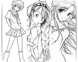 Menggambar Anime Girl syot layar 1