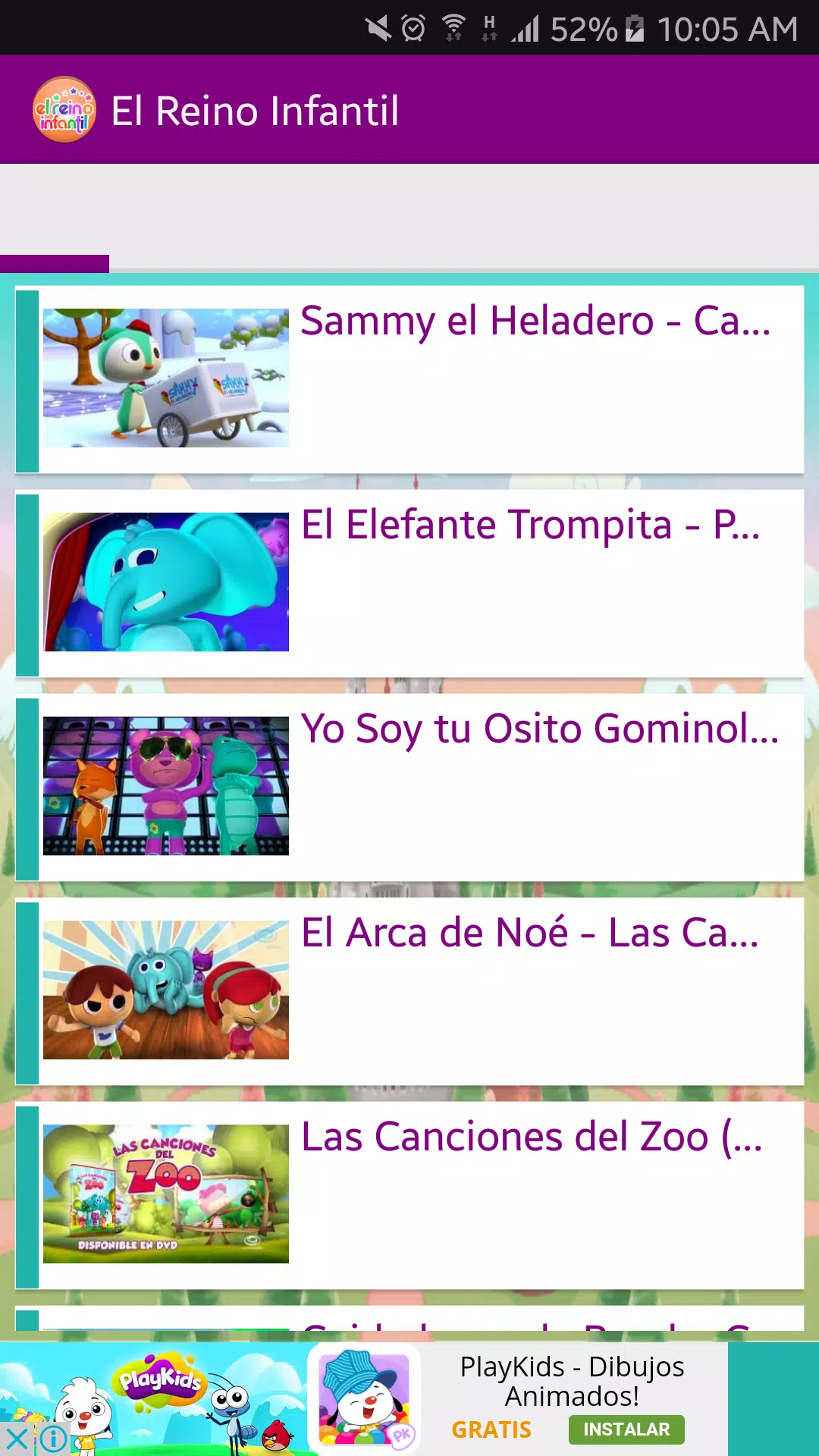 Descarga de APK de Videos Infantiles en español para Android