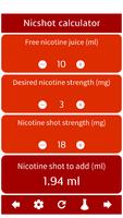 Nicotine Shot & E-Juice Mix Calculator Affiche
