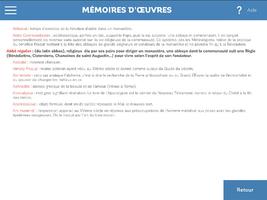 Mémoires d'œuvres স্ক্রিনশট 3
