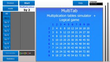 Poster Multiplication tables trainer
