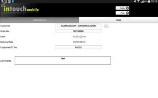 Intouch Sales Orders captura de pantalla 3