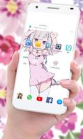 Live Wallpaper of Emilia Anime اسکرین شاٹ 1