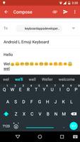 Cyan Emoji Android L Keyboard الملصق