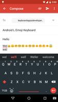 Red Emoji Android L Keyboard تصوير الشاشة 1