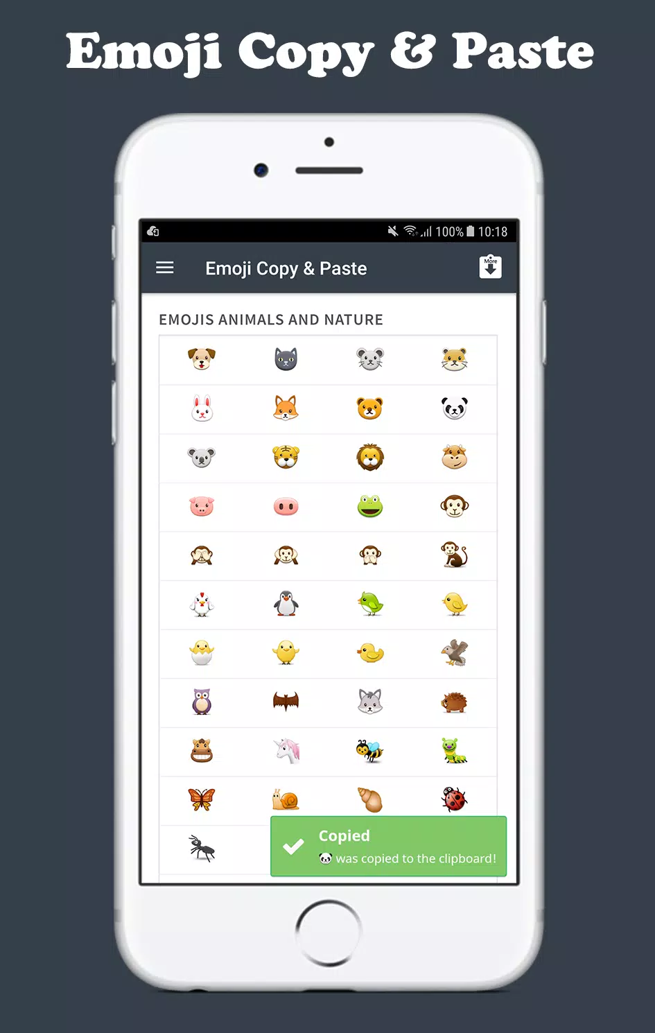 CopyChar – Copy emoji characters to your clipboard