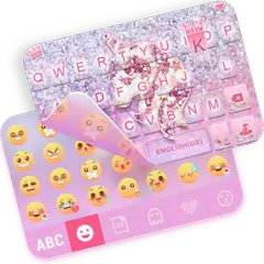 Unicorn Emoji iKeyboard Theme