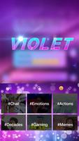 Violet Emoji Keyboard Theme capture d'écran 2