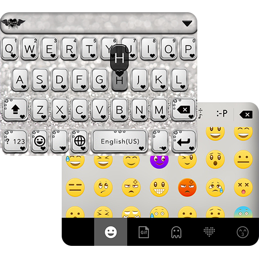 Black & Silver Emoji Keyboard