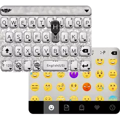 Black & Silver Emoji Keyboard