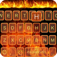 Скачать Fire Theme for Keyboard emoji APK