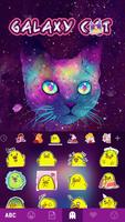 Galaxy Cat Emoji KeyboardTheme capture d'écran 3