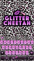Glitter Cheetah Emoji Keyboard Plakat