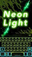 Neon Light Emoji Keyboard Skin imagem de tela 1