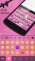 Pink Glitter Theme Keyboard capture d'écran 1