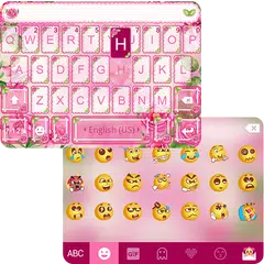 Pink Flower iKeyboard Theme