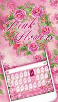 Pink Flower iKeyboard Theme poster