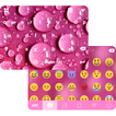 Pink Raindrops Emoji Keyboard