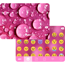 Pink Raindrops Emoji Keyboard APK