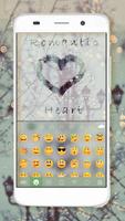Romantic Emoji Keyboard Theme screenshot 1