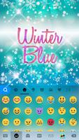 Blue Winter iKeyboard Theme syot layar 1